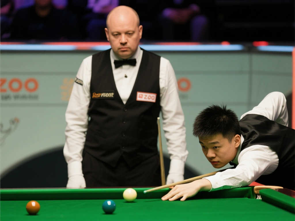 赵心童失手打翻集球器🤣红球落地，裁判淡定：先打完再修！